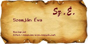 Szemján Éva névjegykártya